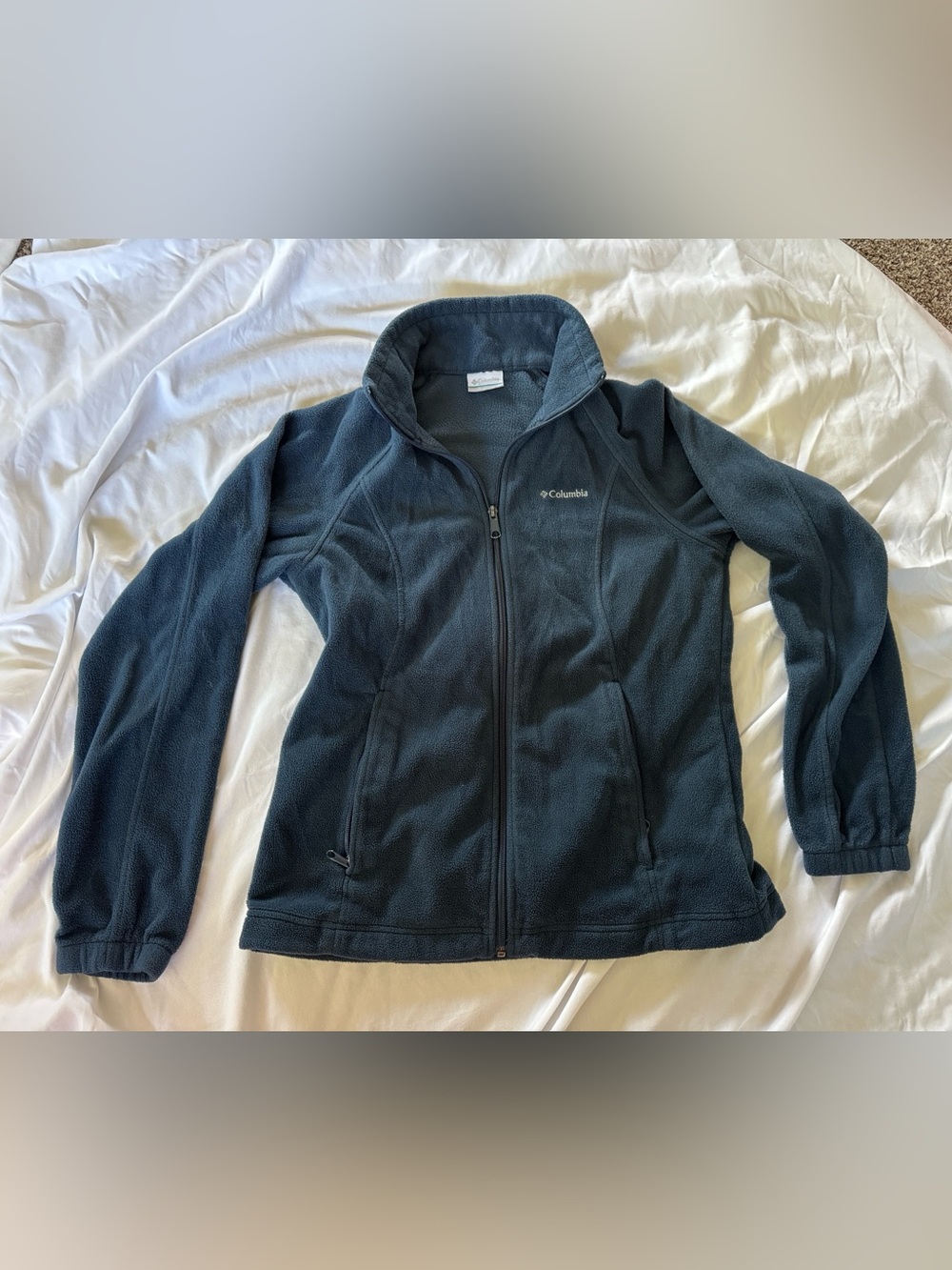 Columbia Women’s Benton Springs Navy Blue Full-Zip Fleece Jacket size M